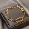 Hot Sale Exaggerate Individuality Metal Smooth Surface Water Drop Bangle for Woman  Adjustable Bracelet Paty Jewelry Daily Wear