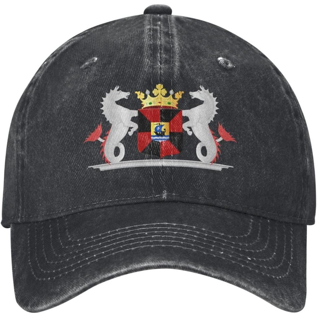 Almere Coat of Arms Baseball Cap Vintage Washed Denim Style Adjustable Dad Hat for Unisex Women