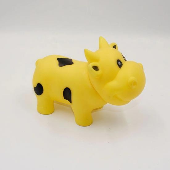 Squeaky Cow Squeeze Toy with Realistic Sound Soft TPR Fidget for Stress Relief & Pranks Cute Farm Animal-Shaped Decompression Gadget for Kids Adults