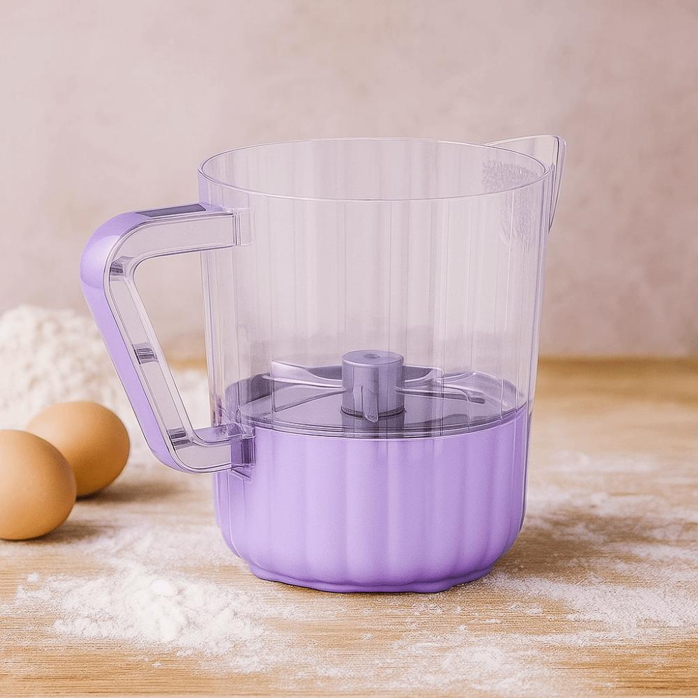 Mélangeur d'œufs électrique portable Grande capacité Tasse Fouet à œufs Mélangeur d'œufs polyvalent Farine