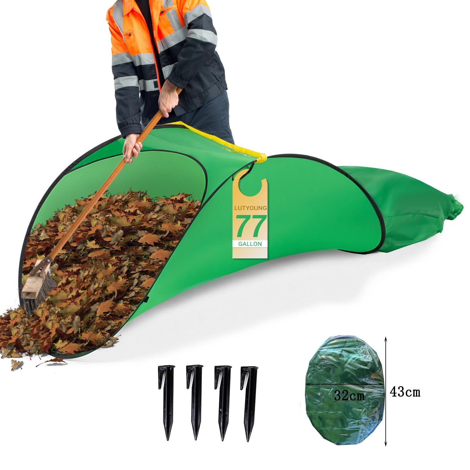 

Foldable Reusable Garden Leaf Collector Leaf Collector Pop-Up Rake & Leaf Scoop Bag for Outdoor Yard Cleaning