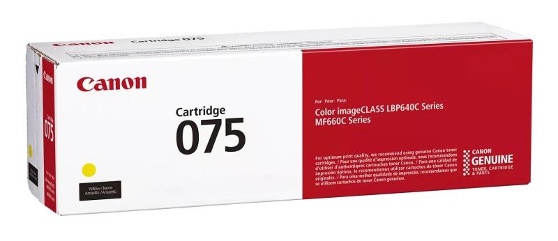 Canon CRG 075 Y (6362C002) Toner Cartridge, Yellow