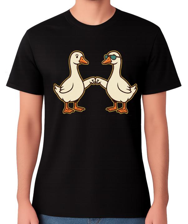 

Goose Bump Fist Funny Goose Graphic Unisex T-Shirt Cute Humour Tee S разноцветный