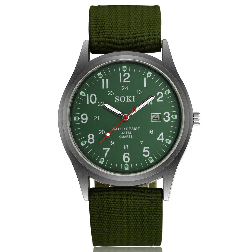 Hot Sale Fashion GENEVA Quartz Sport Men's Wrist Watch Stainless Steel