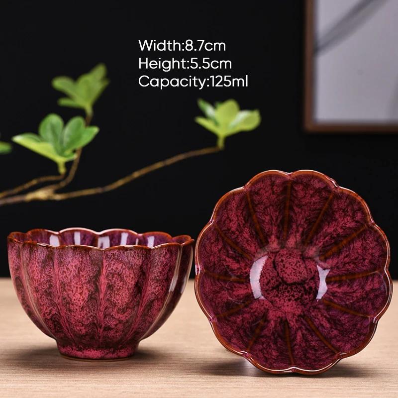 

1 шт. Китайская керамическая чашка для трансформации печи для чая, кофейные чашки, кружки для эспрессо, фарфоровая чаша для чая, керамическая чашка для кунг-фу 1pcs