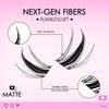 QIUNING Manga Lash Clusters Kit Cat Lashes with Lash Bond & Seal Cluster Eyelash Extensions Mixed Tray Eyelash Clusters Kit