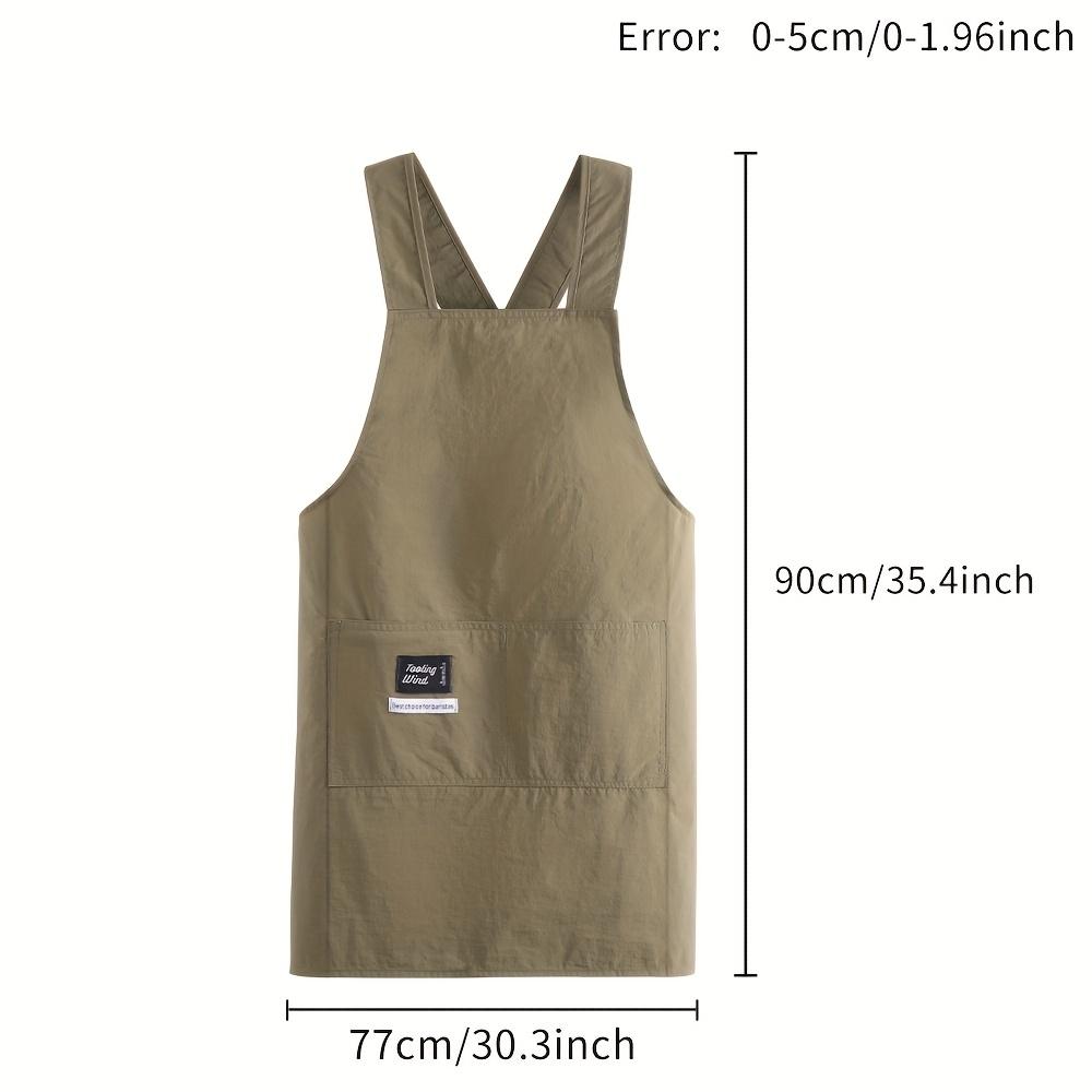 Durable Build, Stylish Black & Olive Green Cross-Strap Aprons - Adjustable, Polyester Kitchen Aprons with Pockets for Cooking, Baking, and Dining