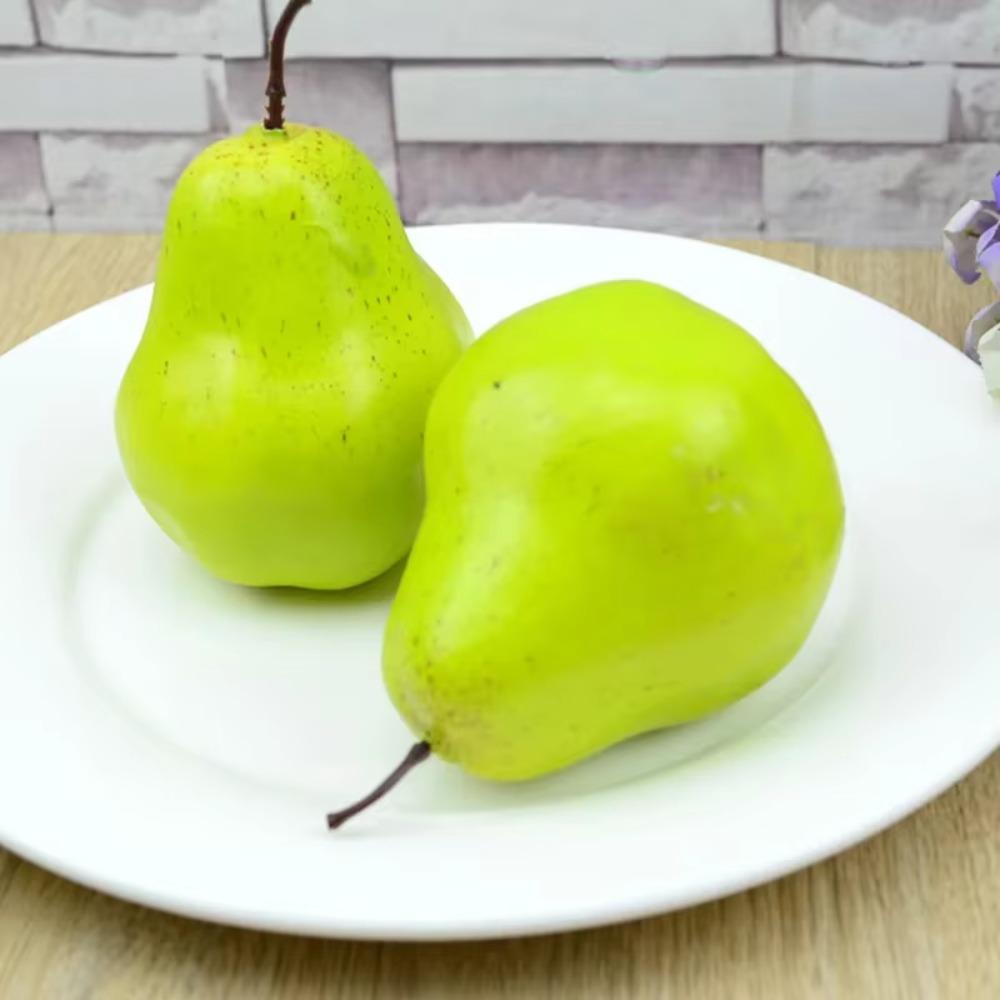 5PCS Realistic Fake Fruits Mini Artificial Fruit Educational Toys Simulation Pear Window Display