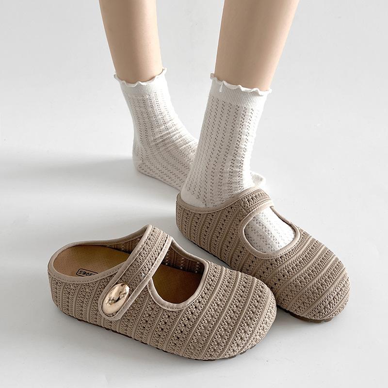 Lightweight and fashionable white retro bag head thick-soled slippers women's summer wear 2025 new versatile height-enhancing cool slippers