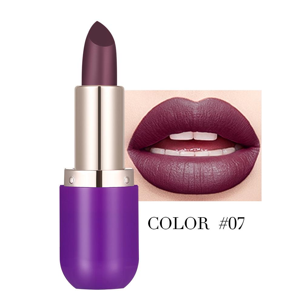Матовая сексуальная помада Nude Matte, антипригарная, водостойкая, стойкая бархатная помада 07#