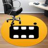 1pc Funny Teeth Office Round Area Rug, Under Office Chairs Bedroom Living Room Home Decor, Room Deco
