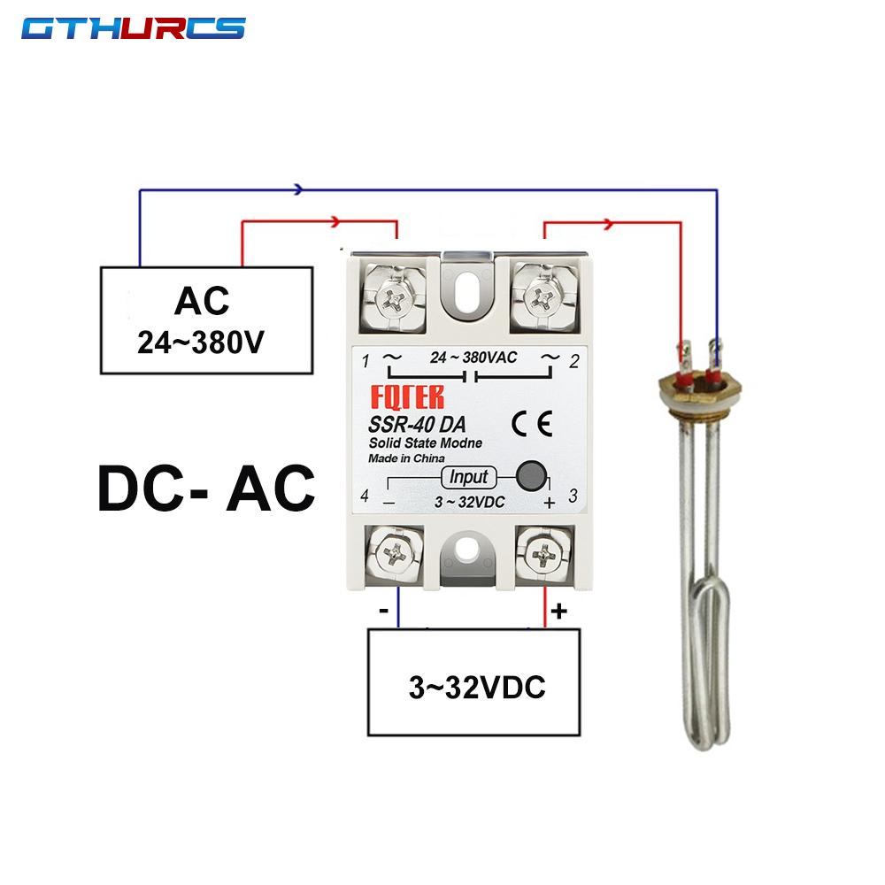 Solid State Relay 10A 25A 40A Single Phase Module 3-32V Input DC 24-380V AC Output High Quality SSR-10DA SSR-25DA SSR-40DA Relays 5