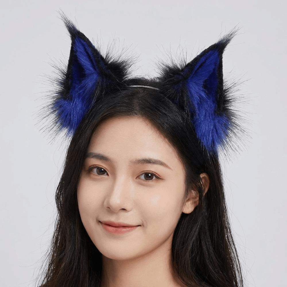 Lolita Wolf Dog Hair Band JK Furry Cosplay Headwear Cute Cat Ears Headband Student