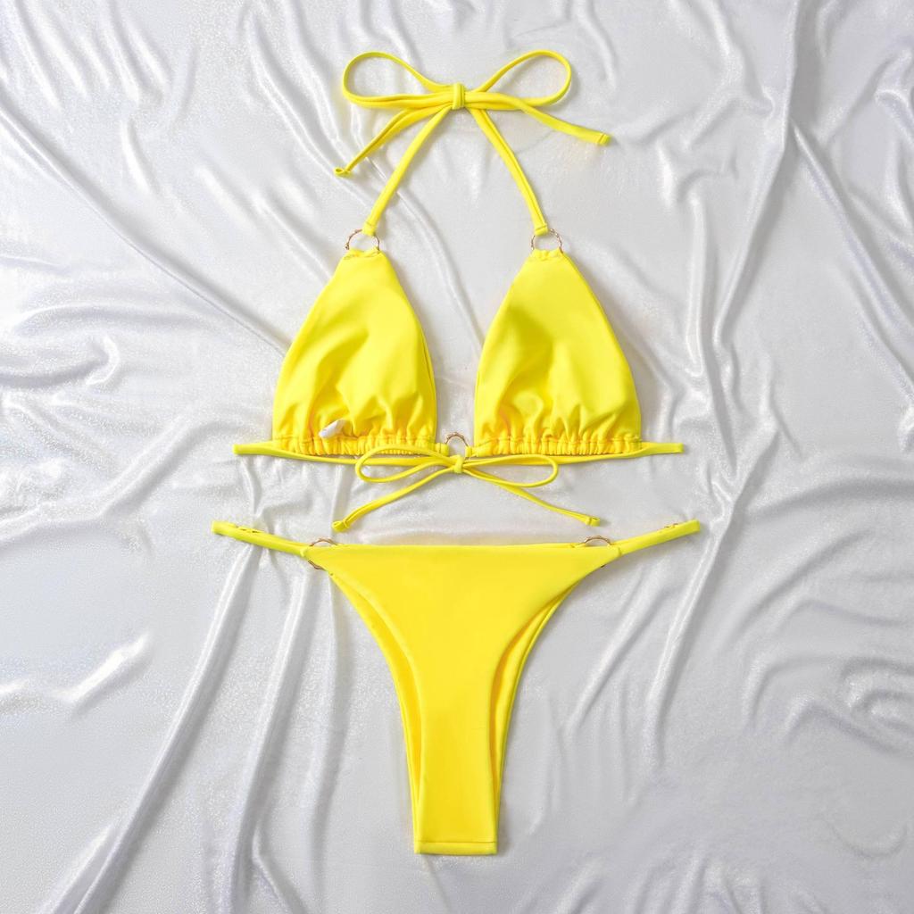 Costume da bagno bikini sexy da donna spezzato in stile europeo e americano 2025