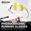 SCVCN Farbige photochrome Radsportbrille Sonnenbrille für Herren Radsport Straßen- und Mountainbike-Brille sowie für Damen Freizeit Wandern Winddicht