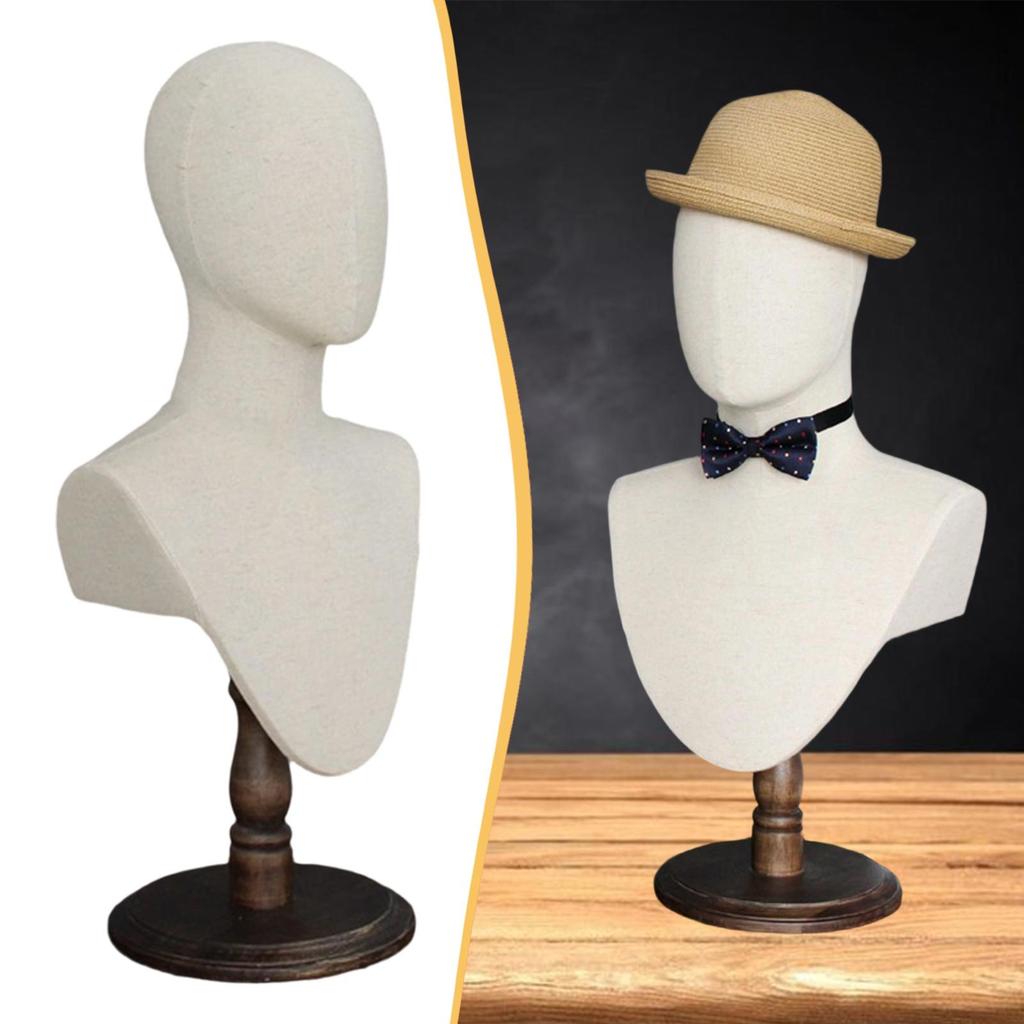 Display Model Head Mannequin Hat Stand Adjustable Height for Jewelry