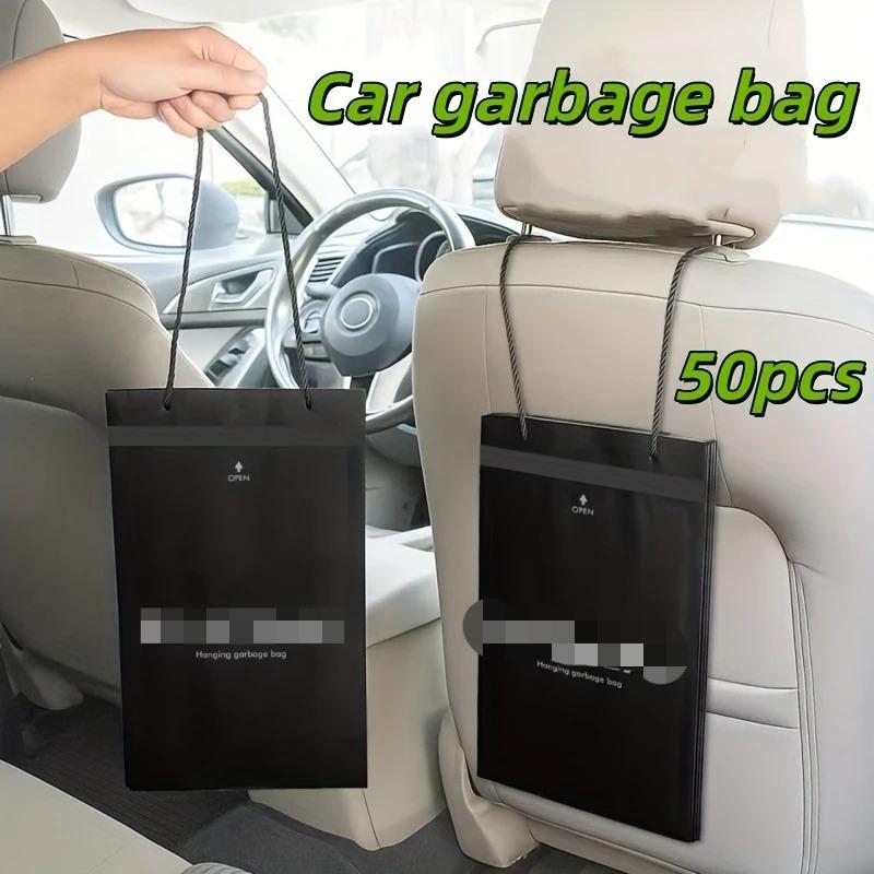 50Pcs Thickened Hanging Car Trash Bag Vehicle Interior Special Cleaning Bag Premium Feeling Automobile Accessories Storage Bags