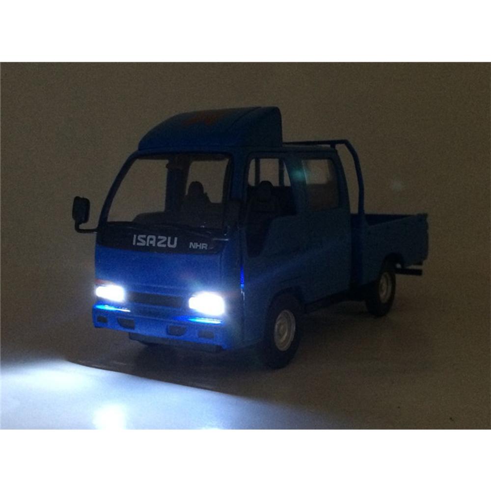 Model de mașină 1/32 pentru camion ușor Isuzu Model de metal turnat sub presiune Simulare de inginerie Vehicul de transport, camion de turnare