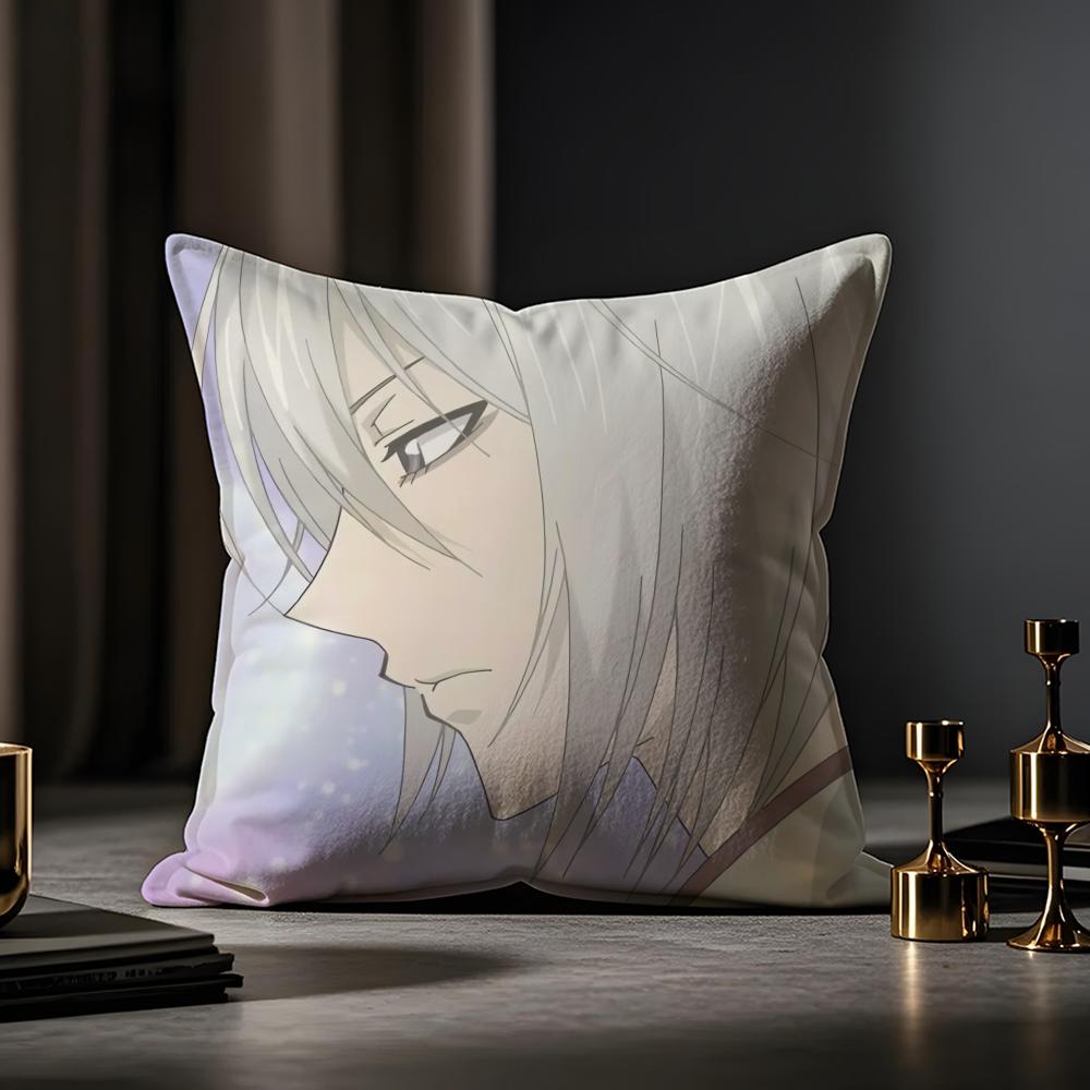 K-Kamisama Hajimemashita Cushion Cover Anti-dustmite Pillowcase Invisible Zipper Silky Short Plush Sofa Cushion Cover