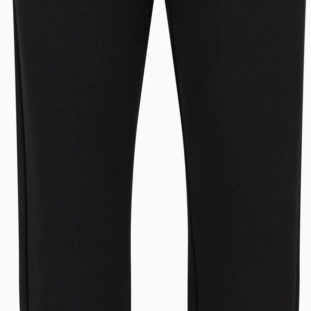 Armani Exchange SS24 Logo Eagle Head Embroidered Cuffed Knit Joggers Men bottoms Black 3DZPHQ-ZJ9KZ-1200
