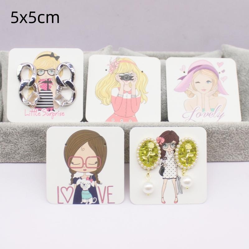 100pcs 5.1x6.3/6x9/7x9/5x7/5x5/5x4cm Mixed Earring Necklace Cards