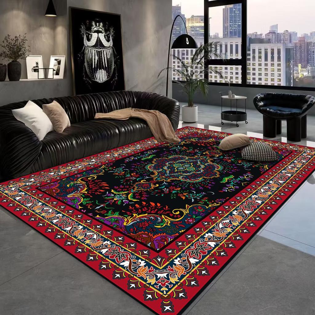 Turkey Bohemian Area Rug Persian Large Carpet for Living Room Bedroom Non-slip Floor Mat Decoration