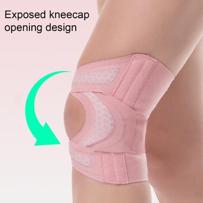 Genouillère pour Hommes Femmes Support de Genou à Compression Réglable avec Stabilisateur à Ressorts Latéraux