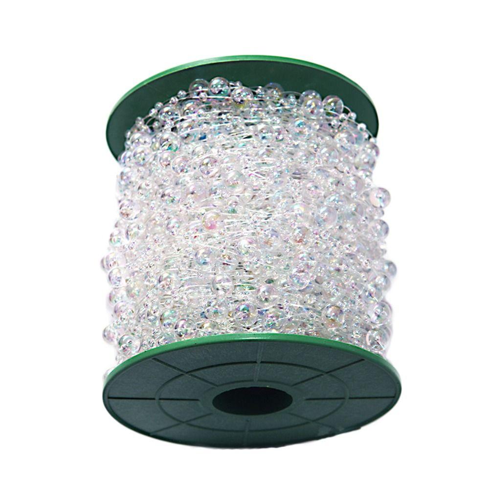 DIY nepravidelný rybářský vlasec perly Víceúčelové umělé perly Šňůrka 30M korálky Řetízek Dekorace na svatbu