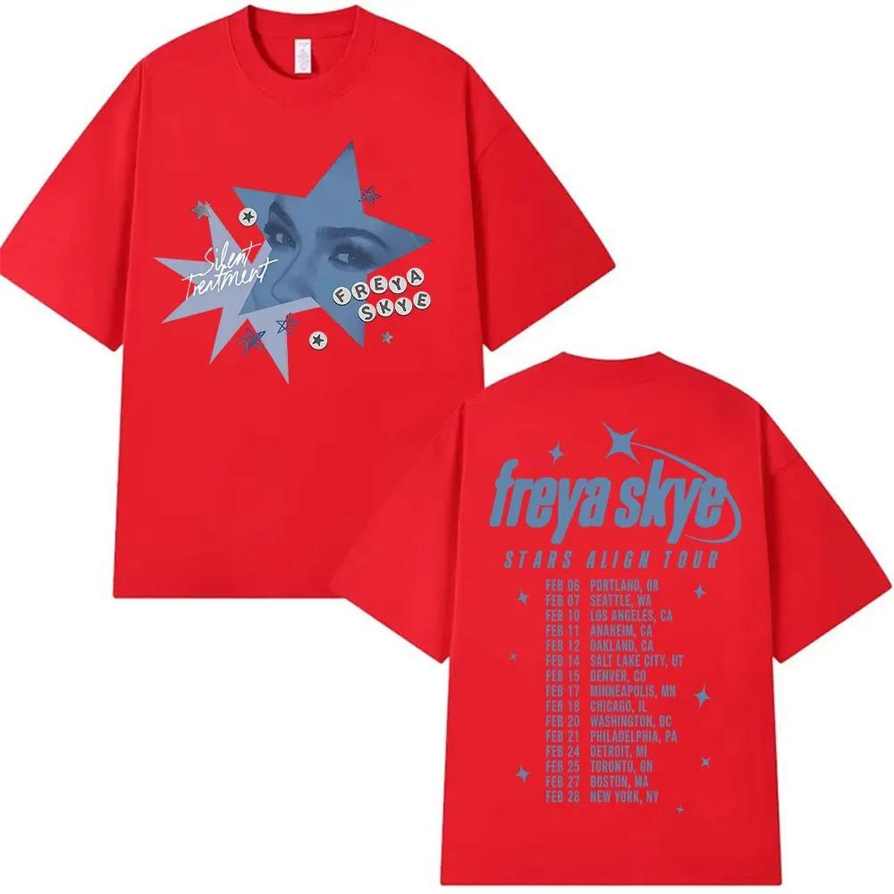 

Freya Skye Stars Align Tour 2025 Fan Shirt Vintage Washed Cotton Unisex Loose Fit Pop Streetwear Women And Men Tshirts S