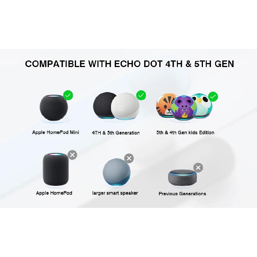 Echo Dot 4. / 5. Nesil için Homepod Mini Standı, Yer Tasarruflu Alexa Dot 4. / 5. Nesil Masaüstü Hoparlör Standı