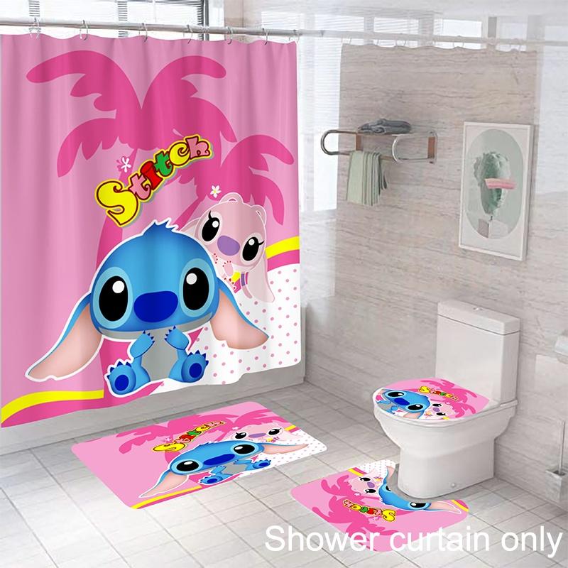 

Цифровая печать Лило и Стич Занавеска для душа Водонепроницаемая и Антикоррозийная Couple,90*180cm