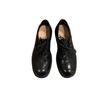 Washed Shrinkage Horse Leather Texture Derby British Style Loafer Single Shoes Lace-up Small Leather Shoes Women's