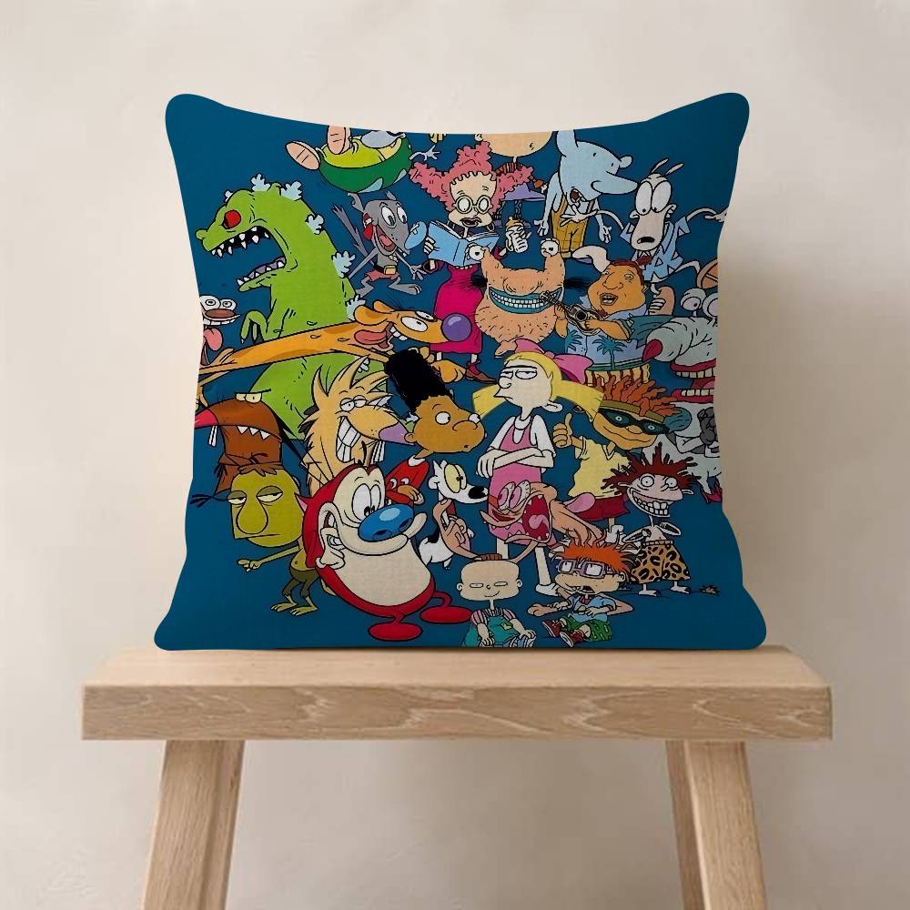 Cartoon R-Rugrats Funny Cushion Cover Decorative Pillow Sofa Home Decor Case Pillow Cases