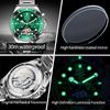 OLEVS 6605 Classic Original Mechanical Wristwatches For Man Skeleton Flywheel Calendar Business Automatic Men's Watch