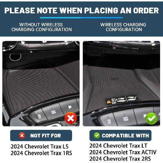 2025 Trax Door Slot Mat for Chevy Trax 2025 Accessories,Non-Slip Mats Cup Holder Inserts Interior Mats Center Console Liner Compatible with 2024 2025
