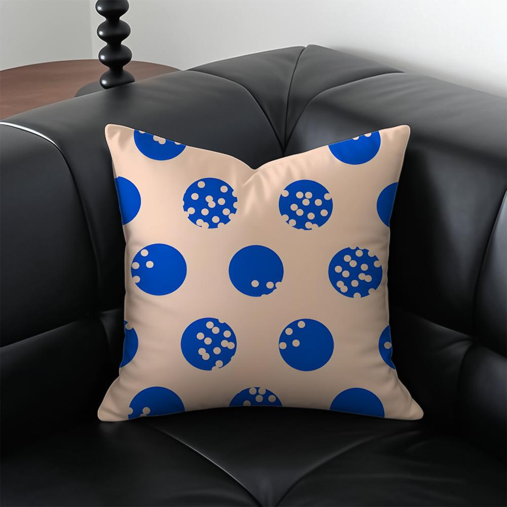 Classic Polka Dot Retro Dot Cushion Cover Pillow Case Anti-Dustmite Invisible Zipper Silky Plush Cushion