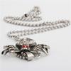 European and American Retro Punk Halloween Style Red Spider Titanium Steel Necklace Pendant Trendy Men's Pendant