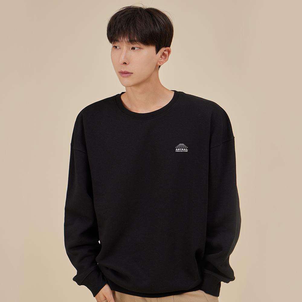 ASTRAL PROJECTION Signature Logo Loose Fit Sweatshirt_Black