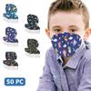 50PCS N-95 Children's Dinosaur Printed Outdoor Prevention Fish Mask Face 