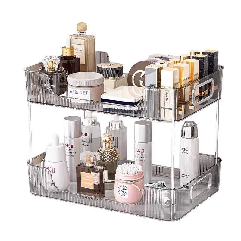 

Organizador de maquillaje de escritorio, estante para cosméticos, perfumes y labiales, estilo simple