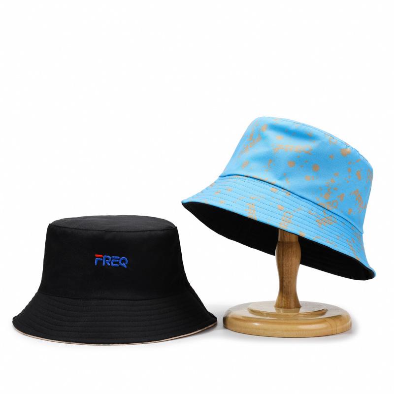 New embroidered letter basin hat men and women outdoor leisure sunscreen sunshade fashion versatile travel bucket hat
