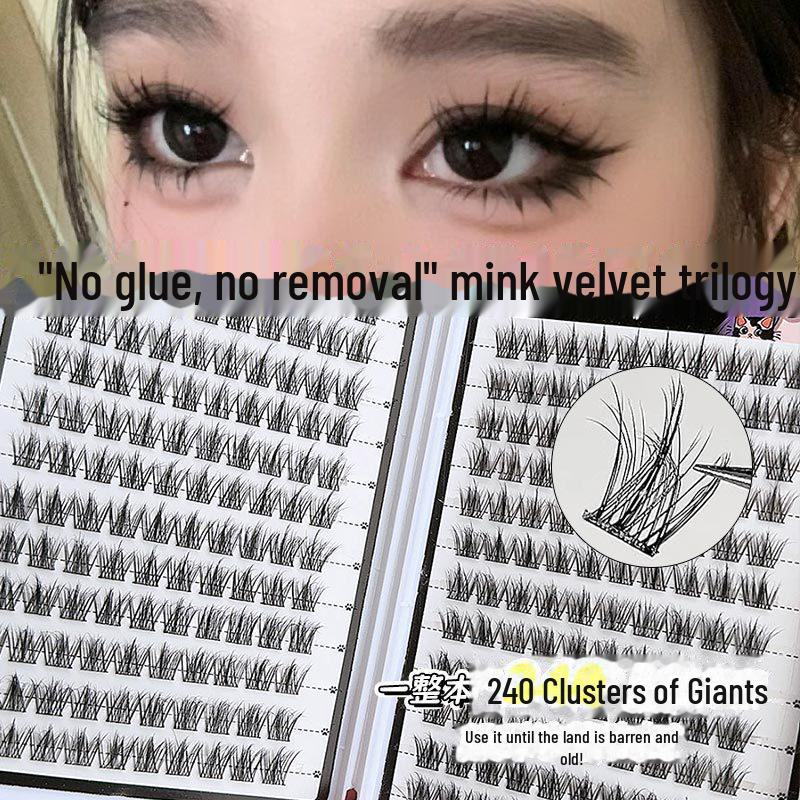 FAICCIA Self-Adhesive 5D Mink-Like False Eyelashes - Glue-Free, Easy Removal, Natural Curve