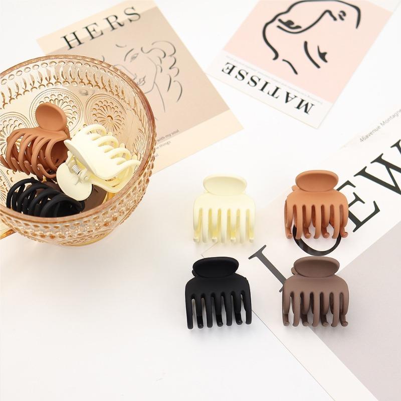 Milk Coffee Hair Clip Sweet Style Hair Clip High Ponytail Hair Clip Small Shark Clip Acrylic Hair Clip Fashion Hair Accessories