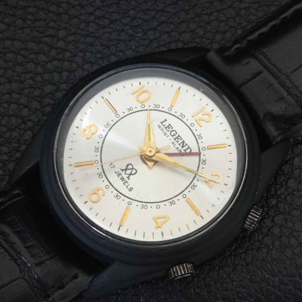 HAND-WINDING VINTAGE LEGEND SWISS MENS REFURBISHED ALARM WATCH A707530-1