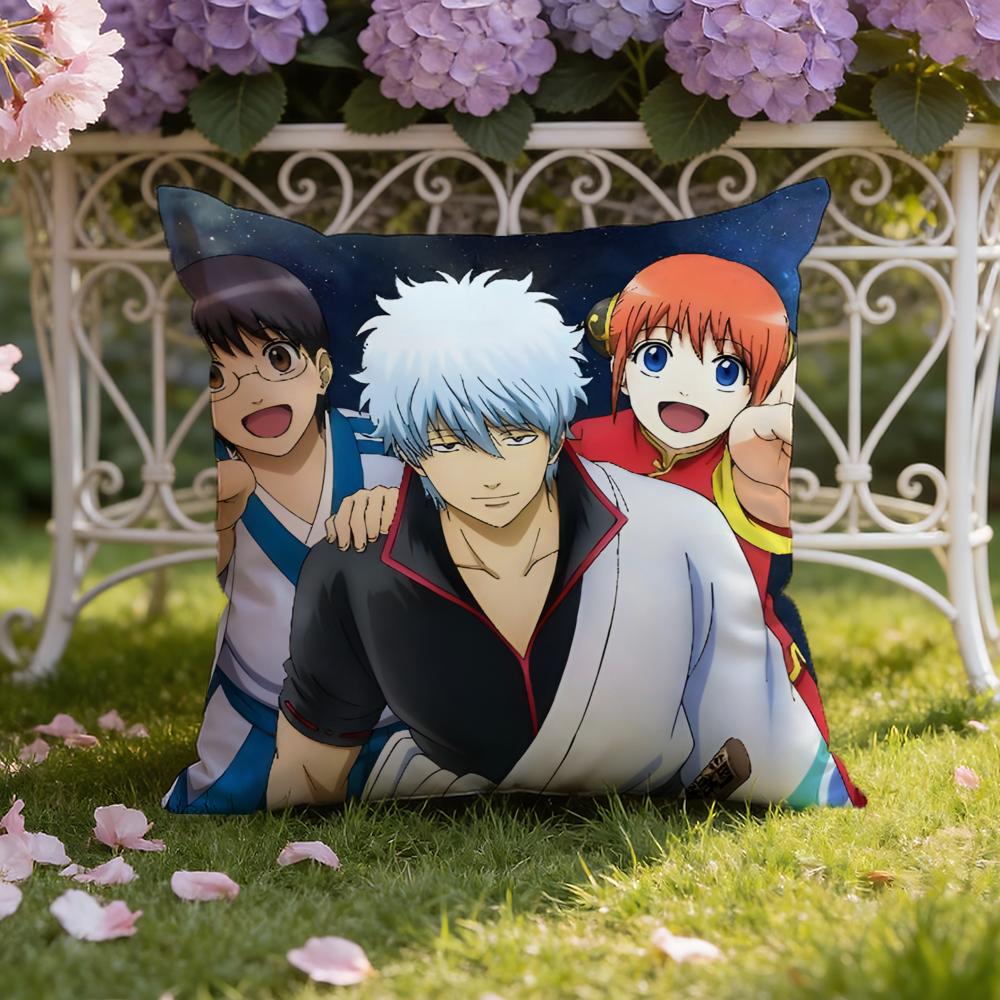Anime G-Gintama Cushion Cover Home & Car Dual-Scene Pillow Cover: Reversible for Premium Comfort