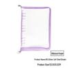 Japanese Style B5 Transparent 9-Hole Zipper Notebook with Gold Glitter - Loose-Leaf Diary & Schedule Planner
