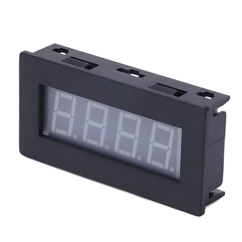 4 Digit LED Display Tachometer Multifunctional RPM Rotation Speed Tester with Cable DC 8‑15V Red Backlight