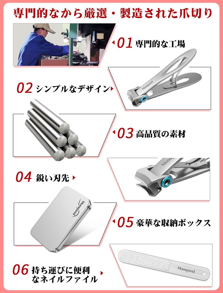 Monspend Nail Extra Large Toenail Clippers Premium Stainless Extra Large 17mm Blade Sharpness Hard Thick Foot Gift for and Storage Case Included