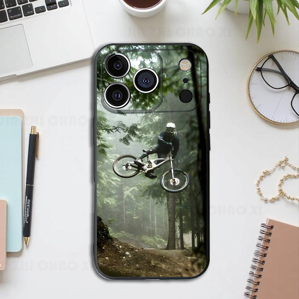 

Extreme Challenge Mountain Bike Silicone Phone Case For IPhone 17 16 15 14 13 12 11 X XS Plus Pro Max Shockproof Soft Cover iPhone11