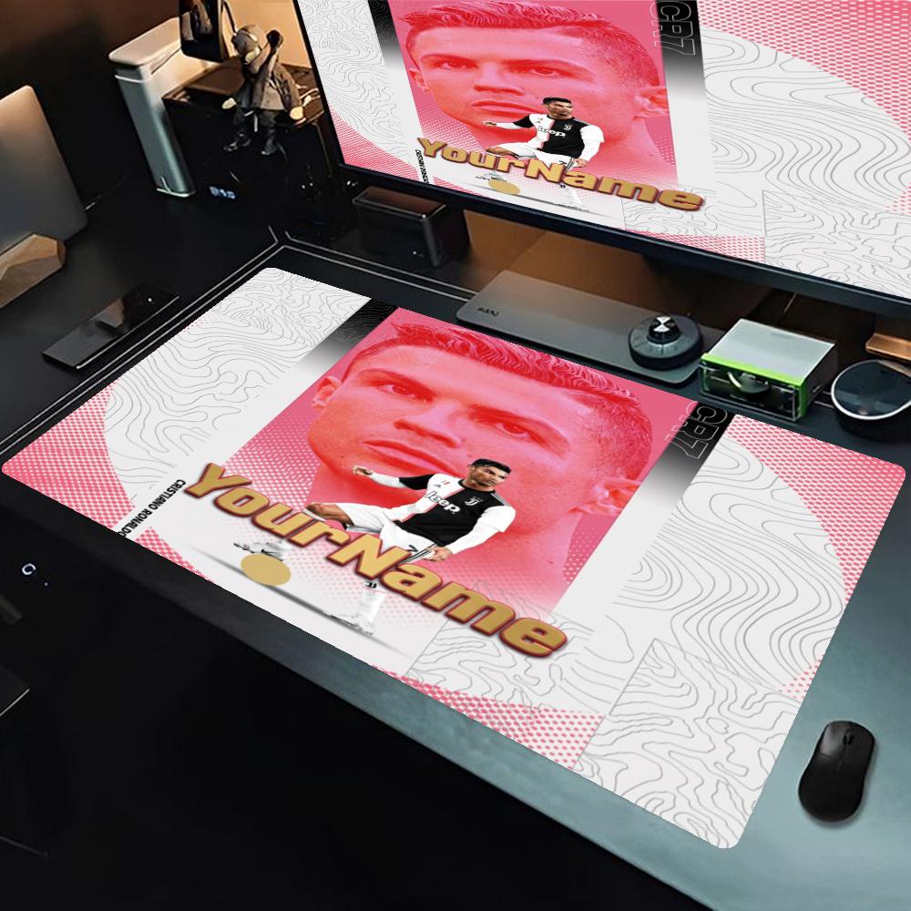 Cristiano Ronaldo Customized Name Mouse Pad Desk Mouse Pad Hd Print Desk Pad Nonslip Rubber Base Perfect For Office Laptop Gaming Setup